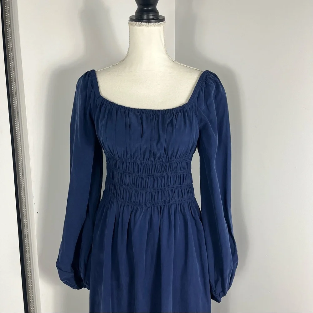Hill House Jasmine nap dress long sleeve smocked